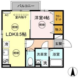 シャレーム田園の物件間取画像